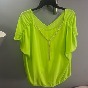 Neon lime green top